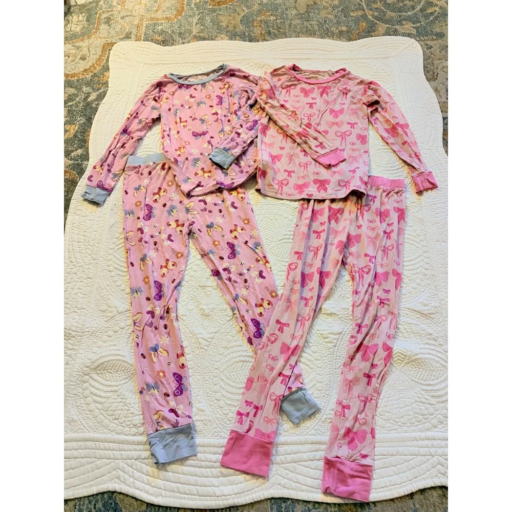 Tiny Jams Girls Bamboo Long Sleeve 2 Piece Pajamas Set of 2 Size 5T